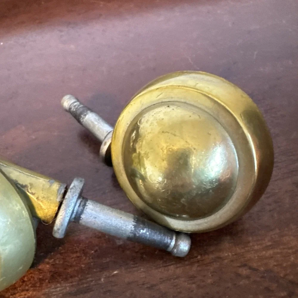 2 ~Vintage Shepherd Brass Ball Caster Wheels 2.5